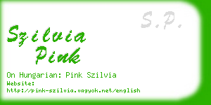 szilvia pink business card